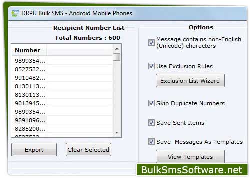 SMS Software for Android screenshot