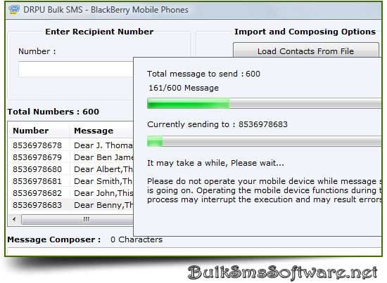 SMS Software Blackberry Mobile software
