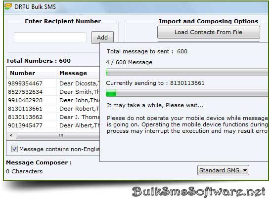 Bulk SMS Software for GSM screenshot