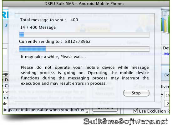 Screenshot of Bulk SMS Mac Android