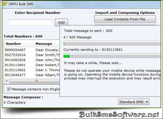 Order Bulk SMS screenshot