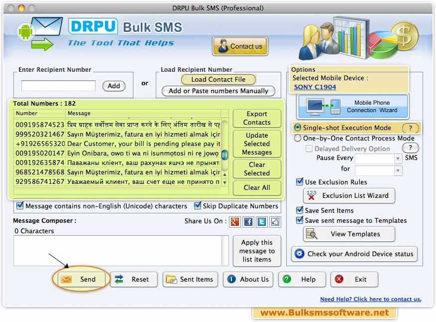 Mac Bulk SMS Software software
