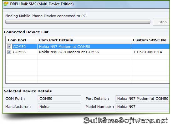 Bulk SMS Multi Mobile software