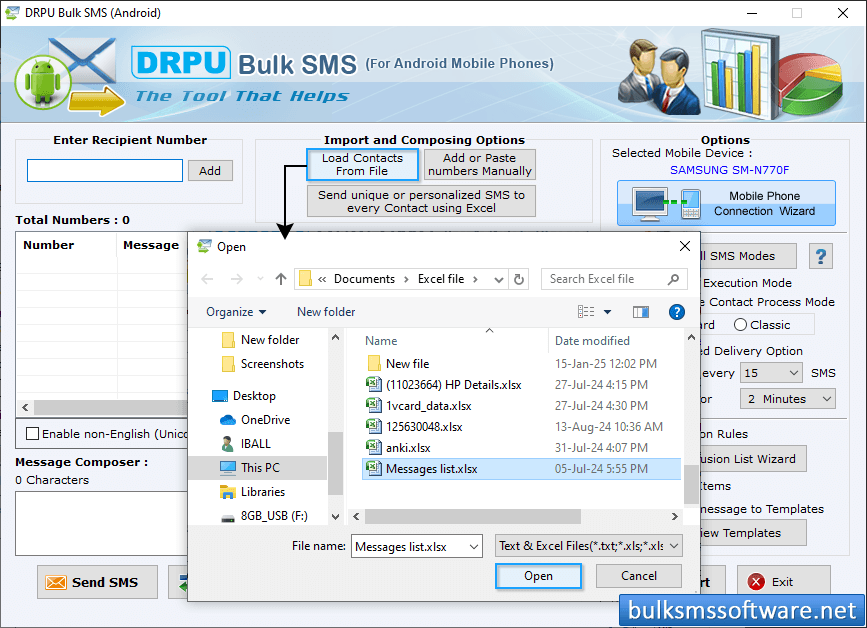 Load contact numbers