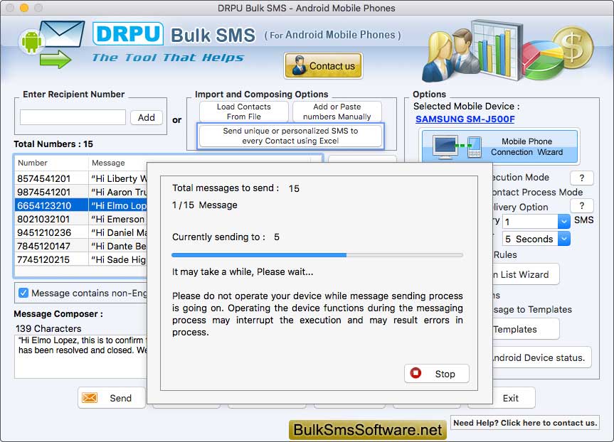 SMS Sending Process