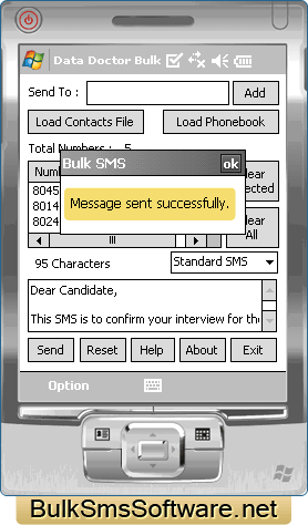 Bulk SMS Software for Pocket PC