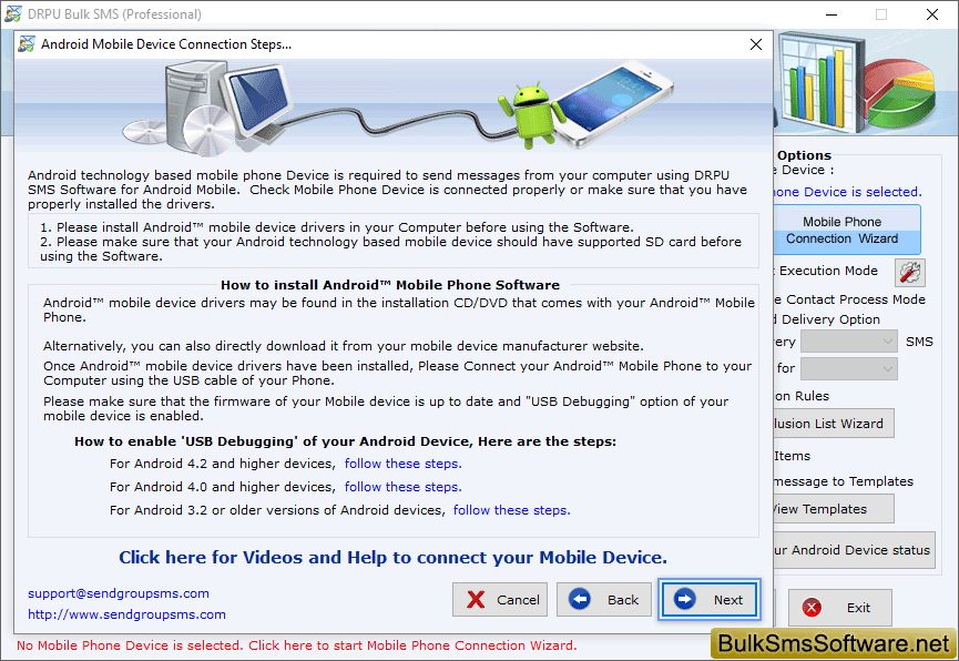 Android Mobile Device Connection Steps